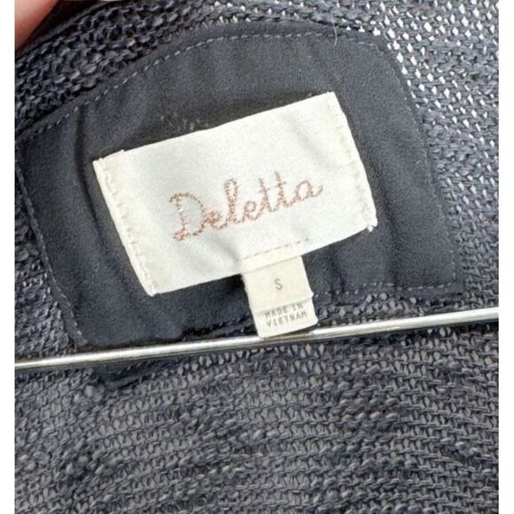 Anthropologie Deletta Nubby Circle Tee in Black Size Small - Picture 6 of 7